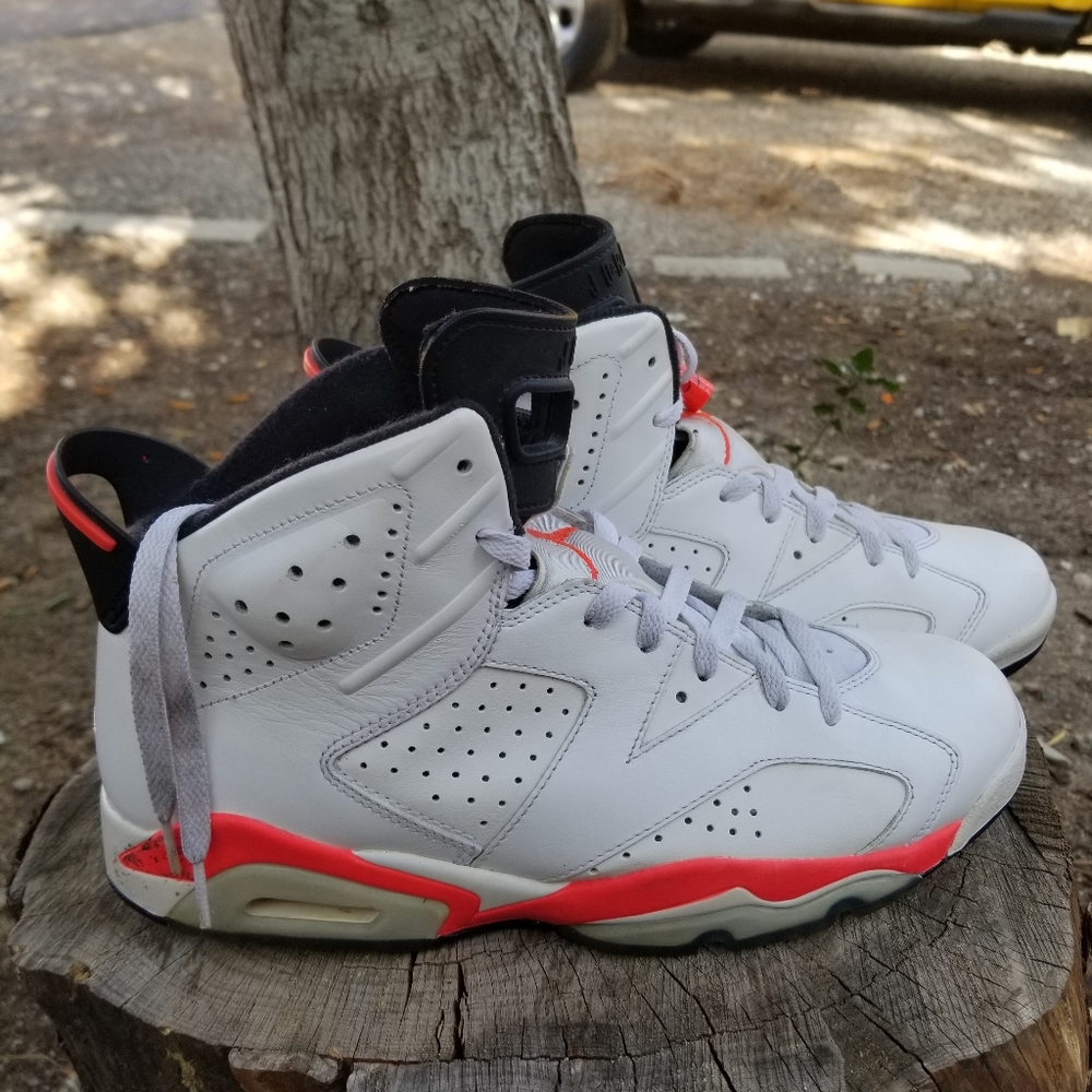 Air Jordan 6 Retro White/Infrared 23 Size 10.5